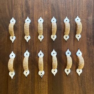 Farmhouse Rustic White Jute Drawer Pulls